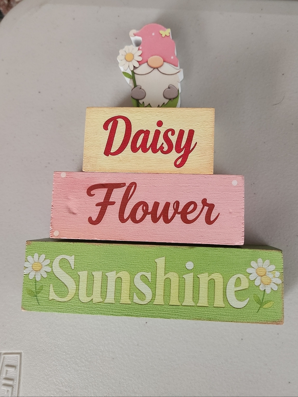 🎉 Daisy, Flower, Sunshine Stackable Wooden Decor